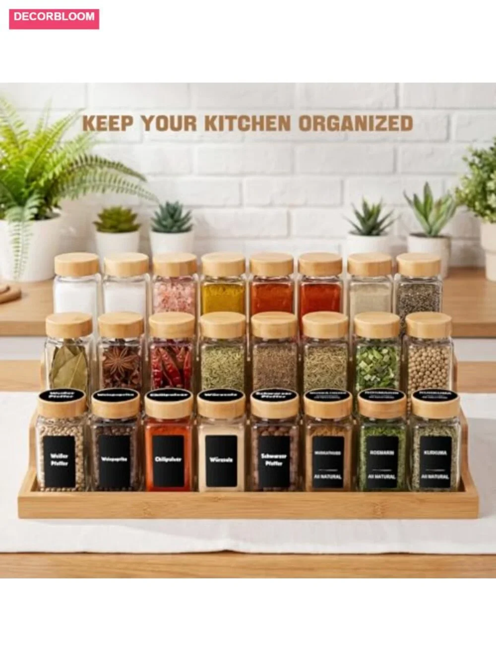 6pcs 4oz Glass Spice Jars with Shaker Lids, Labels, Funnel